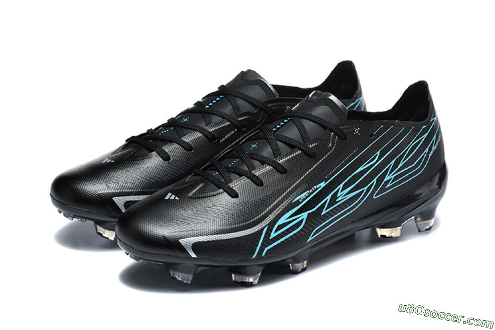 Adidas F50 Hyperfast Elite FG Firm Ground Soccer Cleats - Black/Core Black/Electric Blue 5