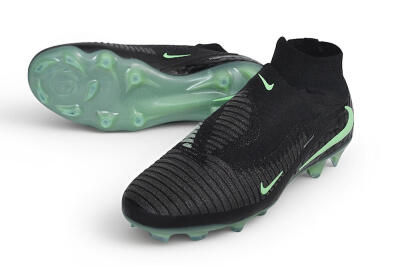 Nike Phantom 6 Elite High FG Firm Ground Soccer Cleats - Black/Black/Mint