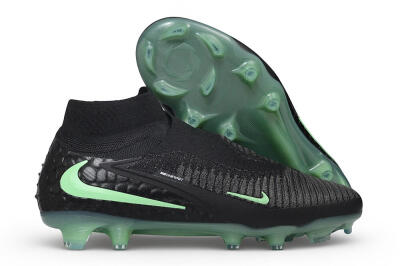 Nike Phantom 6 Elite High FG Firm Ground Soccer Cleats - Black/Black/Mint