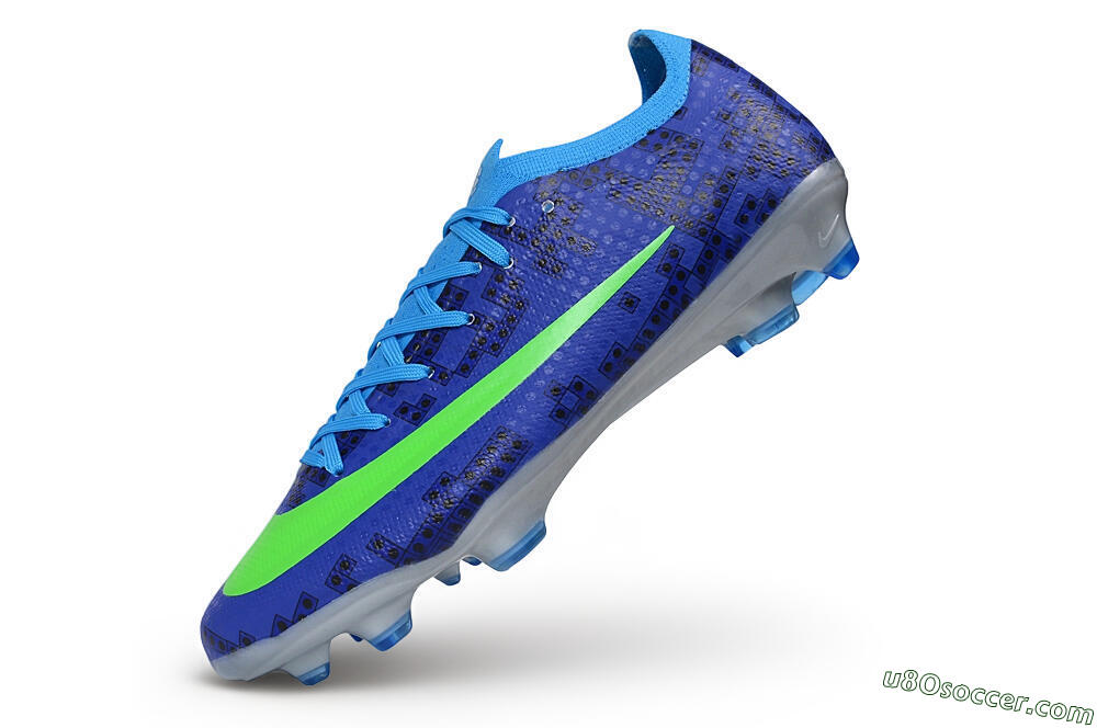 Nike Air Zoom Mercurial Vapor 17 Elite FG Firm Ground Soccer Cleats - Blue/Electric Blue/Volt Green 5