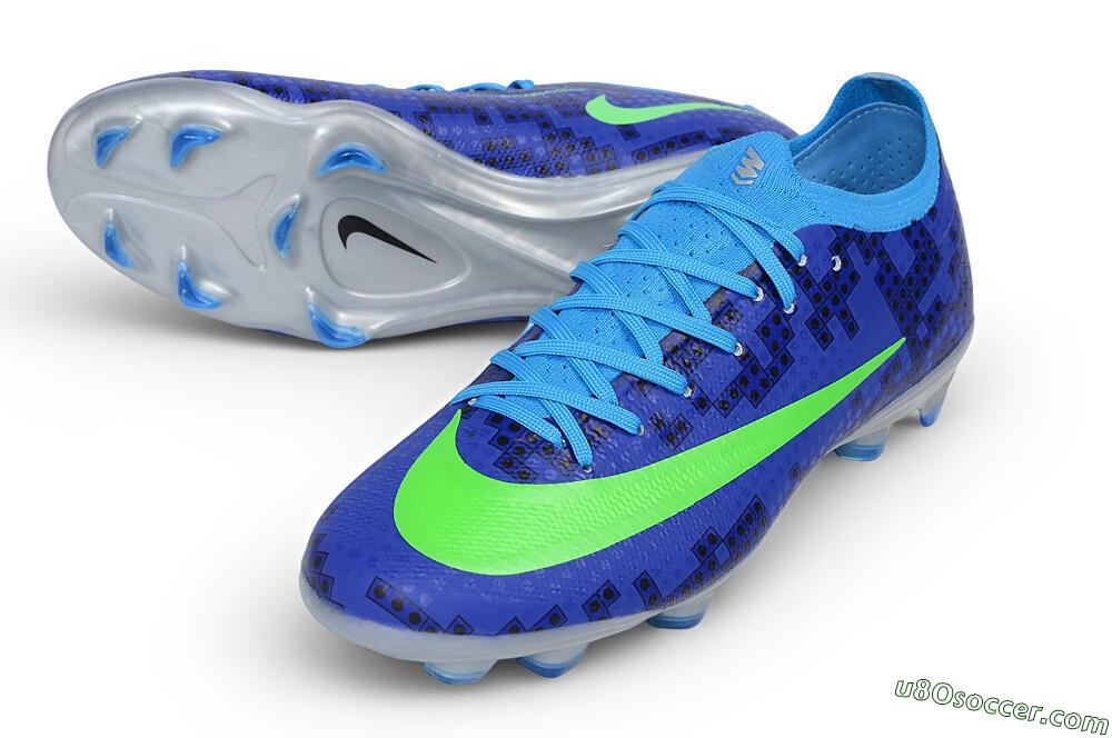 Nike Air Zoom Mercurial Vapor 17 Elite FG Firm Ground Soccer Cleats - Blue/Electric Blue/Volt Green 3