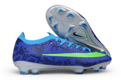 Nike Air Zoom Mercurial Vapor 17 Elite FG Firm Ground Soccer Cleats - Blue/Electric Blue/Volt Green