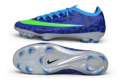 Nike Air Zoom Mercurial Vapor 17 Elite FG Firm Ground Soccer Cleats - Blue/Electric Blue/Volt Green