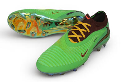 Travis Scott x Cactus Jack x Nike phantom 6 Elite SE FG Firm Ground Soccer Cleats - Green/Electric Green/Bronze Metallic