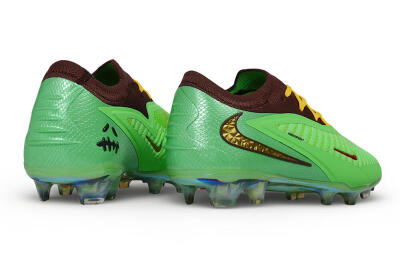 Travis Scott x Cactus Jack x Nike phantom 6 Elite SE FG Firm Ground Soccer Cleats - Green/Electric Green/Bronze Metallic
