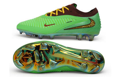 Travis Scott x Cactus Jack x Nike phantom 6 Elite SE FG Firm Ground Soccer Cleats - Green/Electric Green/Bronze Metallic