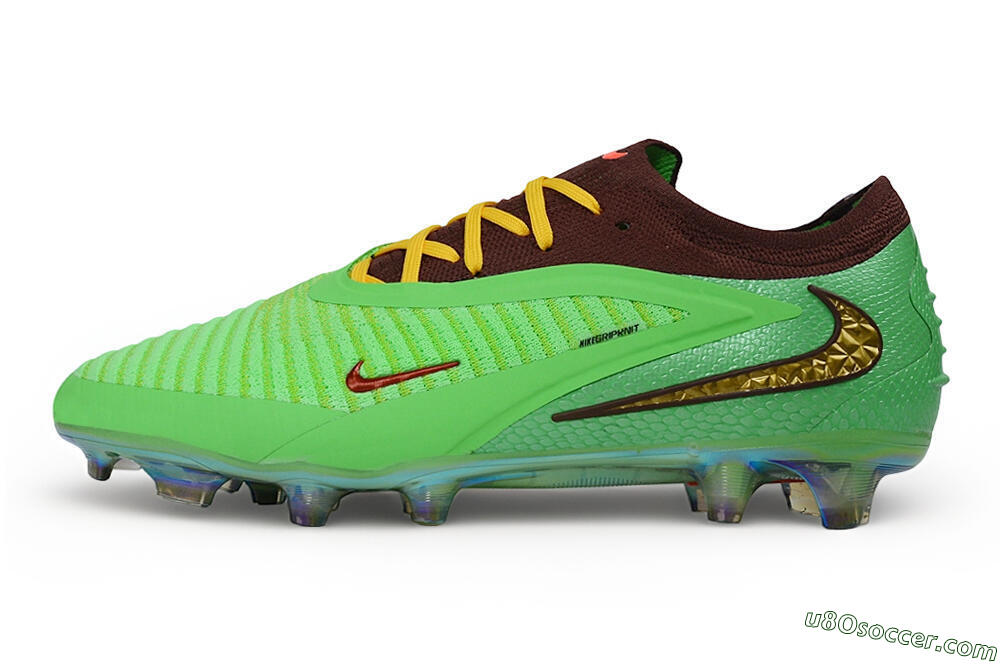 Travis Scott x Cactus Jack x Nike phantom 6 Elite SE FG Firm Ground Soccer Cleats - Green/Electric Green/Bronze Metallic 2