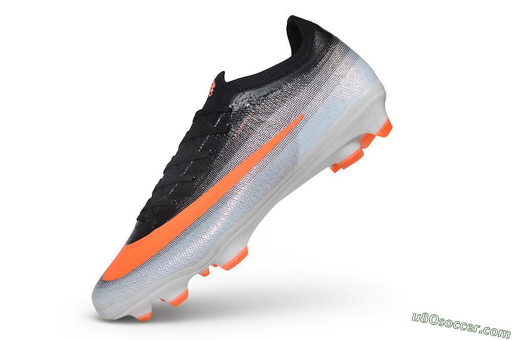 Nike Air Zoom Mercurial Vapor 17 Elite FG Firm Ground Soccer Cleats - White/Black/Total Orange 5