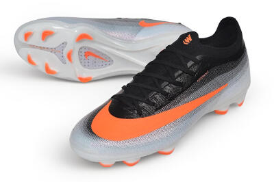 Nike Air Zoom Mercurial Vapor 17 Elite FG Firm Ground Soccer Cleats - White/Black/Total Orange