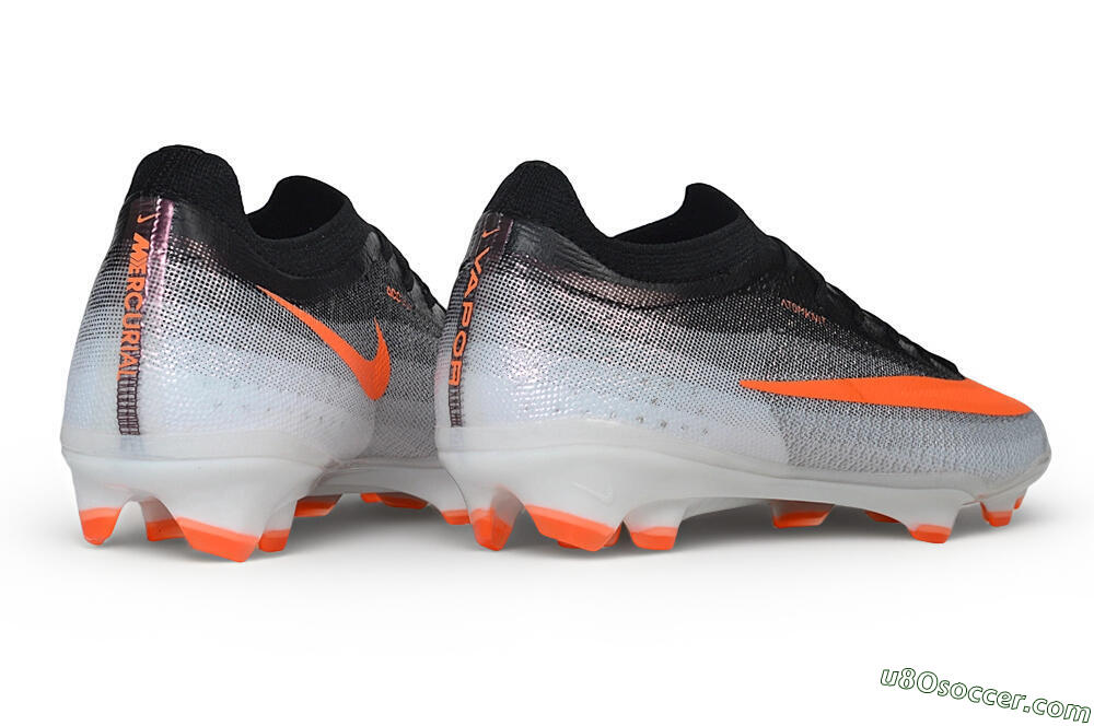 Nike Air Zoom Mercurial Vapor 17 Elite FG Firm Ground Soccer Cleats - White/Black/Total Orange 6
