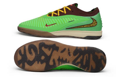 Travis Scott x Cactus Jack x Nike phantom 6 Elite SE IC Indoor & Futsal Soccer Shoes - Green/Electric Green/Baroque Brown
