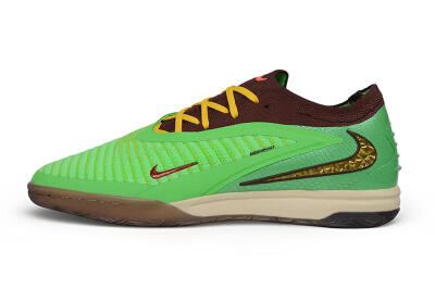 Travis Scott x Cactus Jack x Nike phantom 6 Elite SE IC Indoor & Futsal Soccer Shoes - Green/Electric Green/Baroque Brown