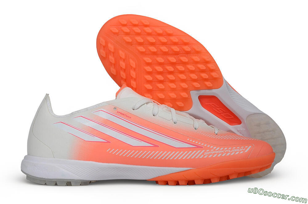 Adidas F50 Hyperfast League TF Artificial Turf - Orange/Solar Red/Cloud White 1