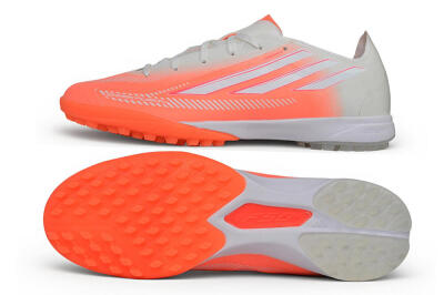 Adidas F50 Hyperfast League TF Artificial Turf - Orange/Solar Red/Cloud White