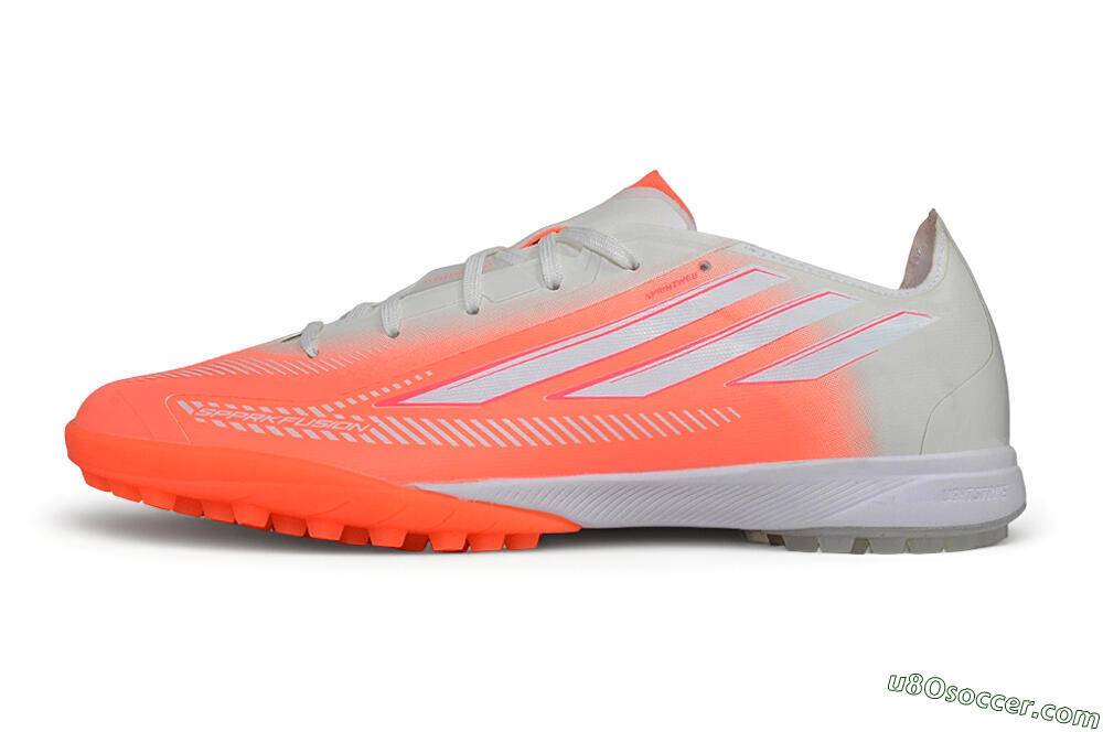Adidas F50 Hyperfast League TF Artificial Turf - Orange/Solar Red/Cloud White 2