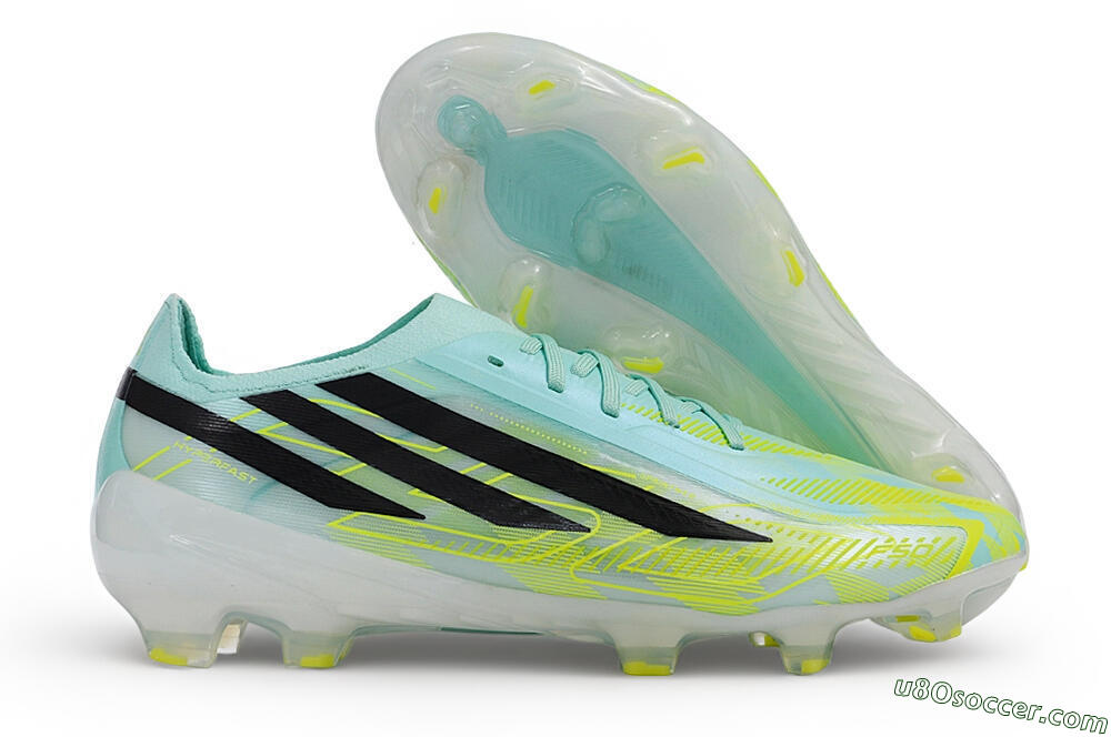 Adidas F50 Hyperfast Elite FG Firm Ground Soccer Cleats - Turquoise/Mint Green/Electric Yellow 1