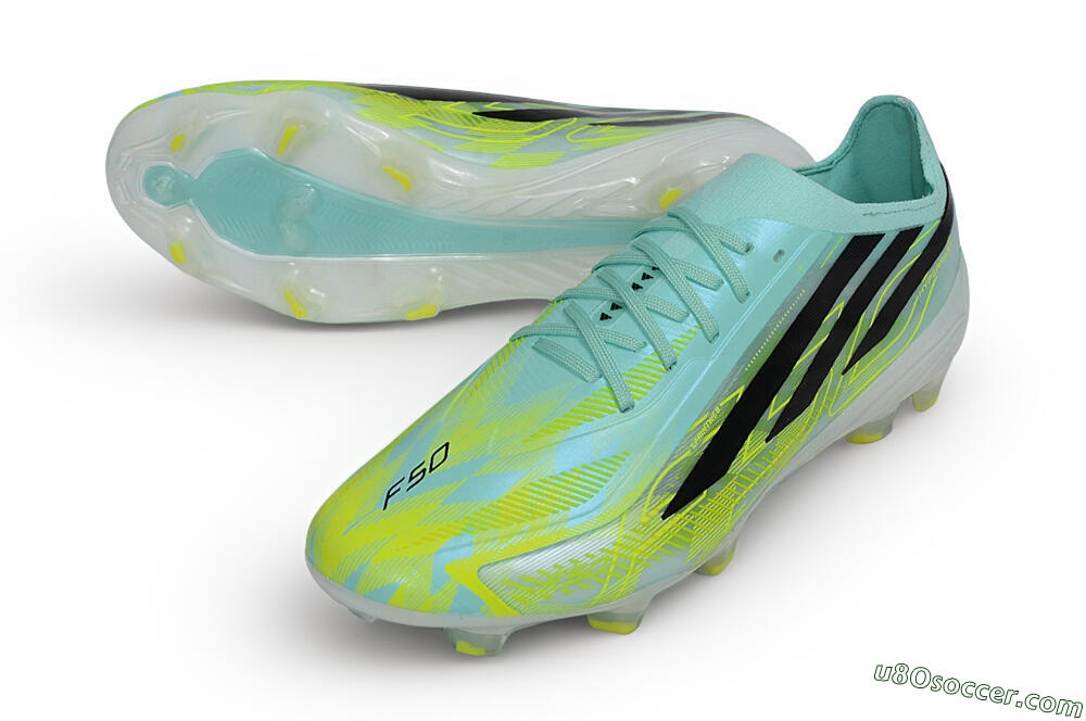 Adidas F50 Hyperfast Elite FG Firm Ground Soccer Cleats - Turquoise/Mint Green/Electric Yellow 3