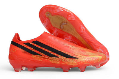 Adidas F50 Hyperfast Elite Laceless FG Firm Ground Soccer Cleats - Red/Solar Red/Core Black
