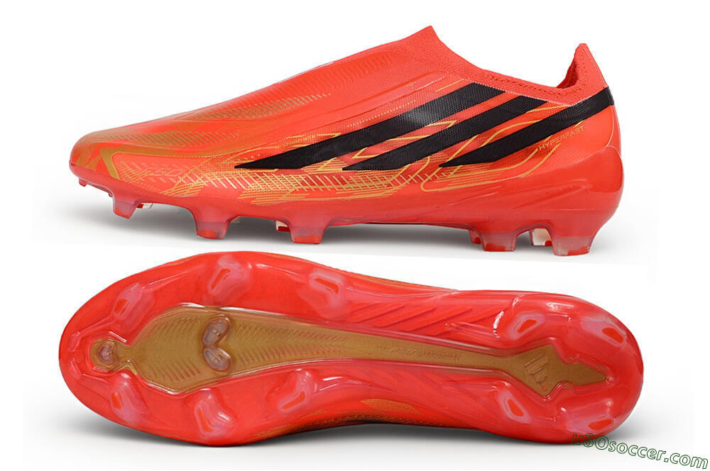 Adidas F50 Hyperfast Elite Laceless FG Firm Ground Soccer Cleats - Red/Solar Red/Core Black 0