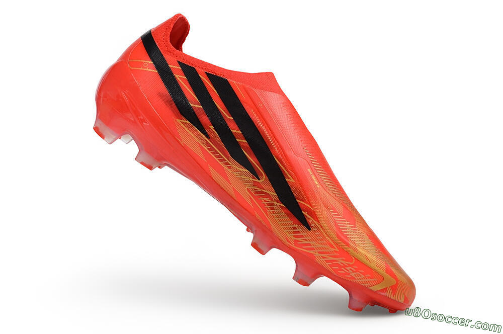 Adidas F50 Hyperfast Elite Laceless FG Firm Ground Soccer Cleats - Red/Solar Red/Core Black 4