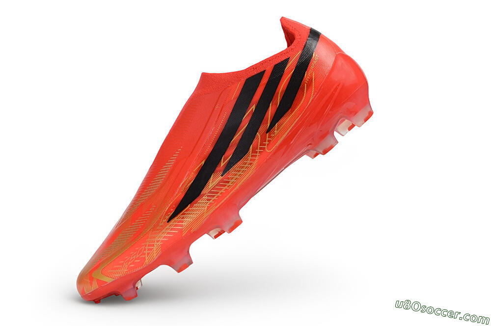 Adidas F50 Hyperfast Elite Laceless FG Firm Ground Soccer Cleats - Red/Solar Red/Core Black 5