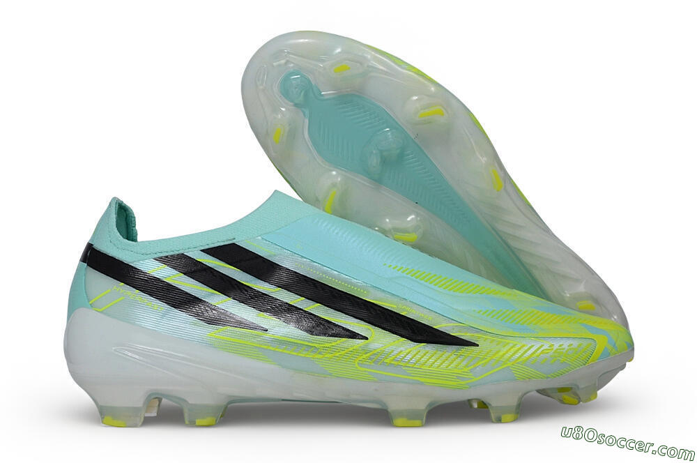 Adidas F50 Hyperfast Elite Laceless FG Firm Ground Soccer Cleats - Green/Mint Rush/Solar Yellow 1