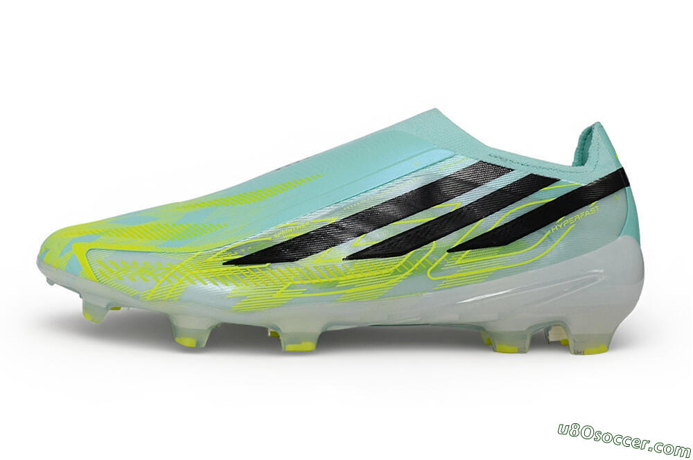 Adidas F50 Hyperfast Elite Laceless FG Firm Ground Soccer Cleats - Green/Mint Rush/Solar Yellow 2