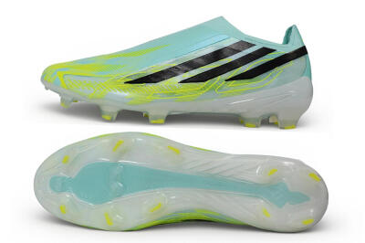 Adidas F50 Hyperfast Elite Laceless FG Firm Ground Soccer Cleats - Green/Mint Rush/Solar Yellow