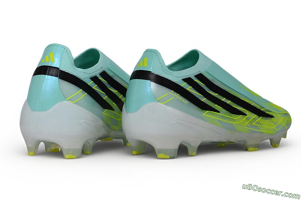Adidas F50 Hyperfast Elite Laceless FG Firm Ground Soccer Cleats - Green/Mint Rush/Solar Yellow 6