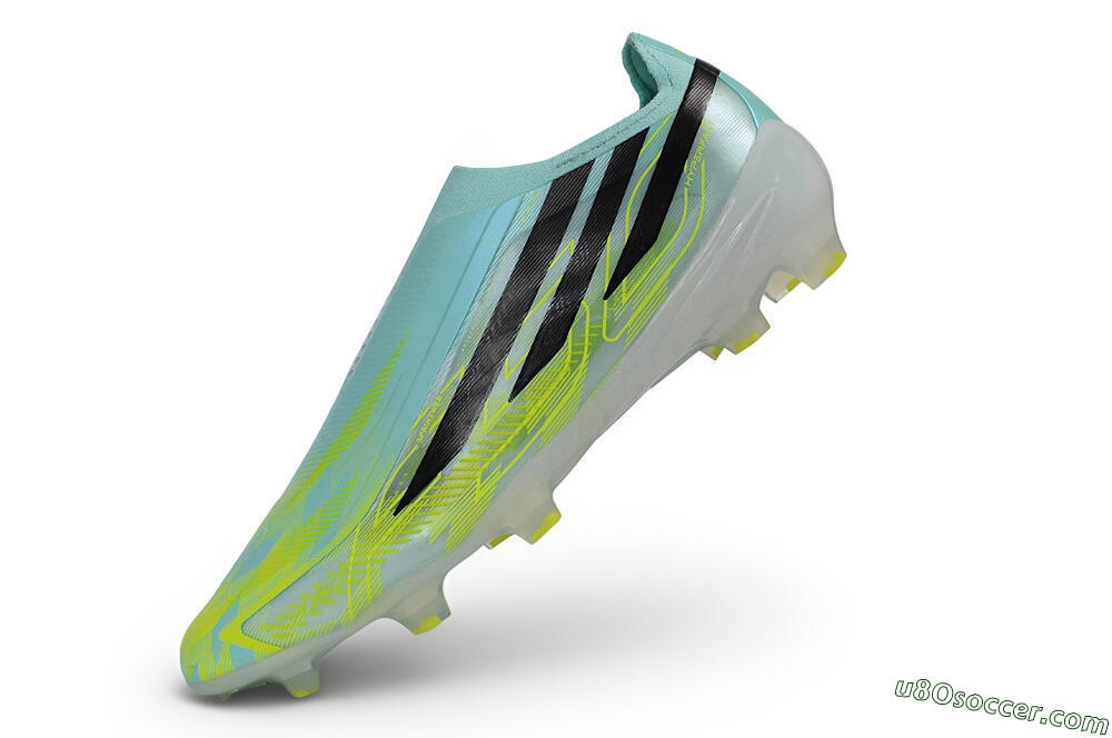 Adidas F50 Hyperfast Elite Laceless FG Firm Ground Soccer Cleats - Green/Mint Rush/Solar Yellow 5