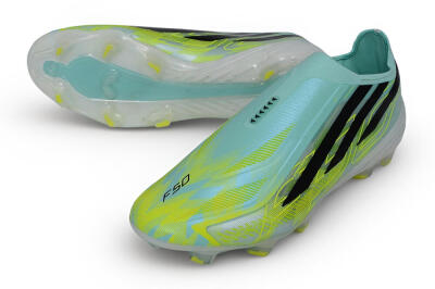 Adidas F50 Hyperfast Elite Laceless FG Firm Ground Soccer Cleats - Green/Mint Rush/Solar Yellow
