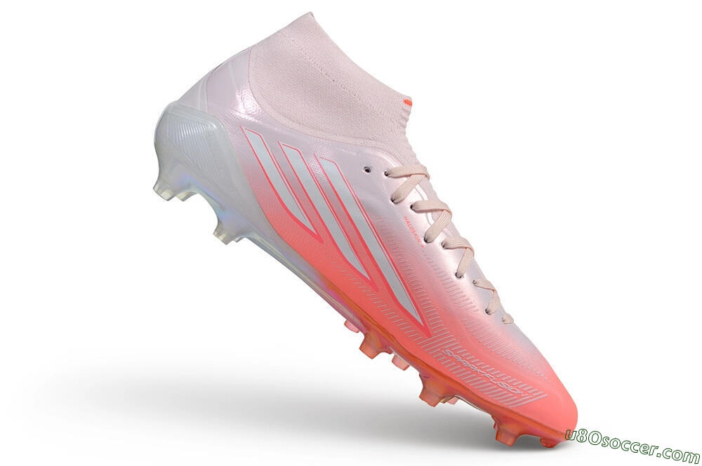 Rodman x Adidas F50 Sparkfusion Elite AG Artificial Grass Soccer Cleats - Pink/Clear Pink/Iridescent White 4