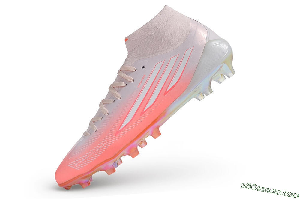Rodman x Adidas F50 Sparkfusion Elite AG Artificial Grass Soccer Cleats - Pink/Clear Pink/Iridescent White 5