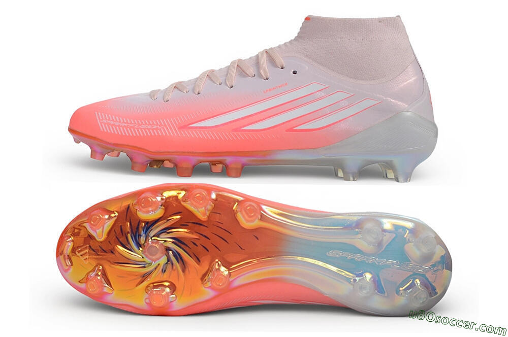 Rodman x Adidas F50 Sparkfusion Elite AG Artificial Grass Soccer Cleats - Pink/Clear Pink/Iridescent White 0
