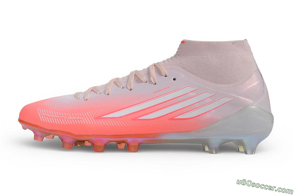 Rodman x Adidas F50 Sparkfusion Elite AG Artificial Grass Soccer Cleats - Pink/Clear Pink/Iridescent White 2