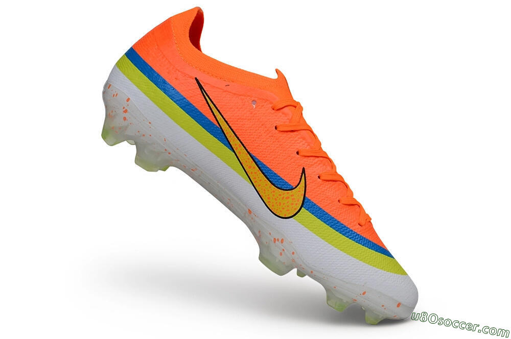 Nike Air Zoom Mercurial Vapor 17 Elite FG Firm Ground Soccer Cleats - Orange/Bright Mango/Volt Blue 4