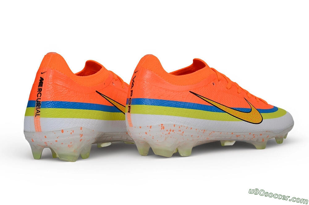 Nike Air Zoom Mercurial Vapor 17 Elite FG Firm Ground Soccer Cleats - Orange/Bright Mango/Volt Blue 6