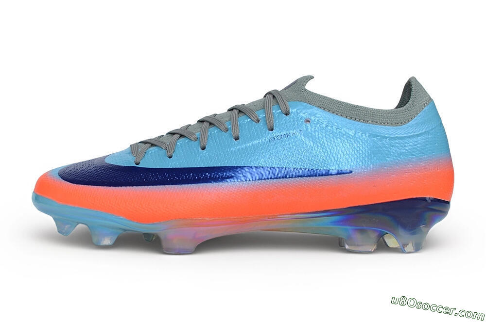 Nike Air Zoom Mercurial Vapor 17 Elite FG Firm Ground Soccer Cleats - Blue/Clear Blue/Bright Crimson 2