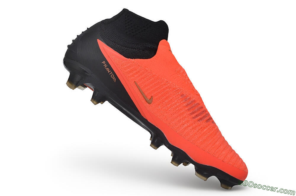 Nike Phantom 6 Elite High FG Firm Ground Soccer Cleats - Orange/Bright Crimson/Metallic Bronze 4