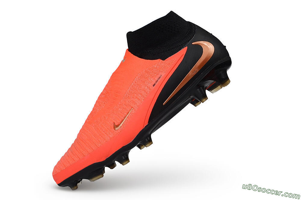 Nike Phantom 6 Elite High FG Firm Ground Soccer Cleats - Orange/Bright Crimson/Metallic Bronze 5