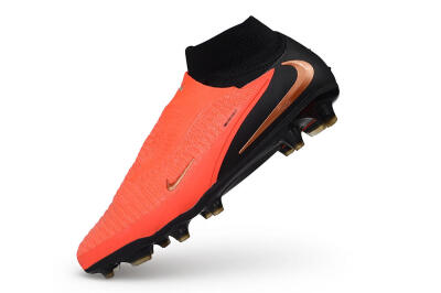 Nike Phantom 6 Elite High FG Firm Ground Soccer Cleats - Orange/Bright Crimson/Metallic Bronze