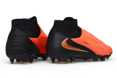 Nike Phantom 6 Elite High FG Firm Ground Soccer Cleats - Orange/Bright Crimson/Metallic Bronze