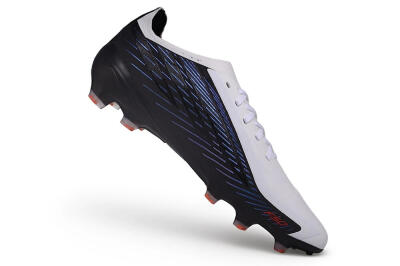 Adidas F50 Hyperfast Elite Laceless FG Firm Ground Soccer Cleats - White/Core Black/Solar Blue