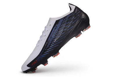 Adidas F50 Hyperfast Elite Laceless FG Firm Ground Soccer Cleats - White/Core Black/Solar Blue