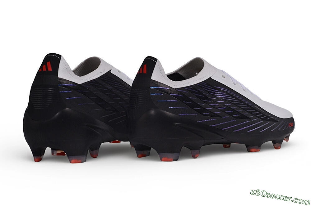 Adidas F50 Hyperfast Elite Laceless FG Firm Ground Soccer Cleats - White/Core Black/Solar Blue 6