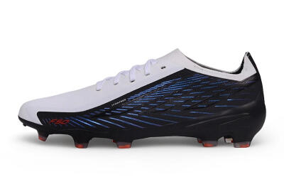 Adidas F50 Hyperfast Elite Laceless FG Firm Ground Soccer Cleats - White/Core Black/Solar Blue