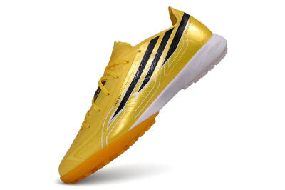 Adidas F50 Hyperfast League TF Artificial Turf Soccer Shoes - Yellow/Solar Yellow/Core Black