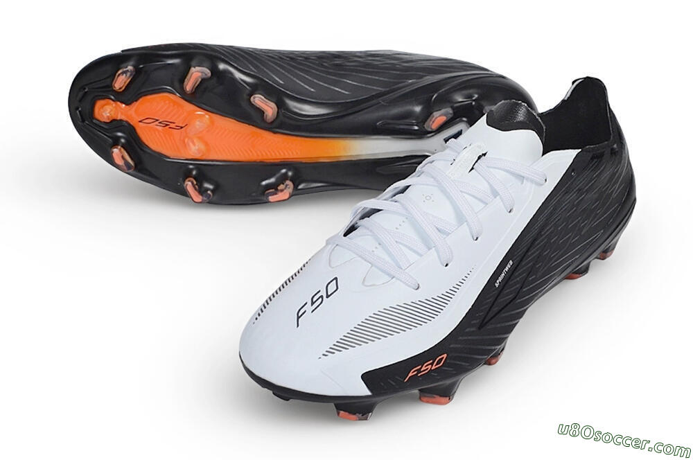 Adidas F50 Hyperfast Evo FG Firm Ground Soccer Cleats - White/Core Black/Solar Red 3