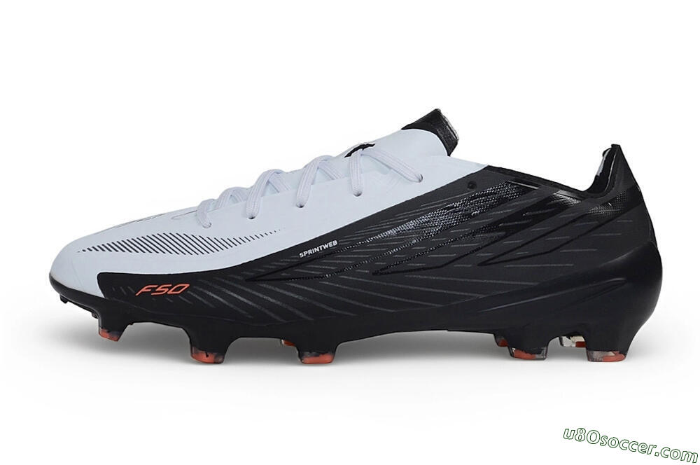 Adidas F50 Hyperfast Evo FG Firm Ground Soccer Cleats - White/Core Black/Solar Red 2
