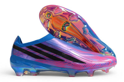 Adidas F50 Hyperfast Elite Laceless FG Firm Ground Soccer Cleats - Blue/Lucid Blue/Pulse Magenta
